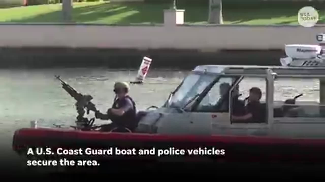 A mechanical robotic dog was observed safeguarding Trump's Mar-a-Lago estate.