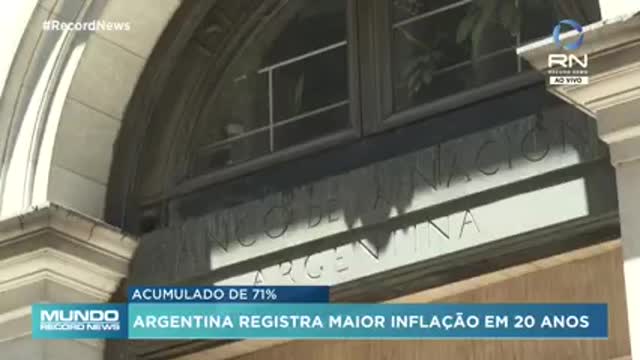 Argentina registra maior inflação em 20 anos. 📲 ​#RecordNews