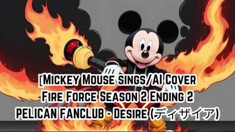 [Mickey Mouse sings/AI Cover] Fire Force Season 2 Ending 2 PELICAN FANCLUB - Desire (ディザイア)
