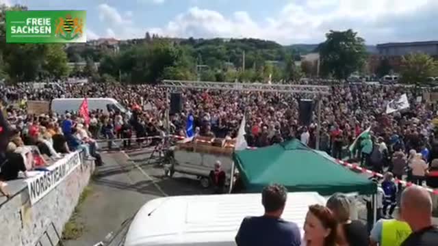 Plauen, Saxony, Germany: Large anti government demonstrations (Sept. 11, 2022)