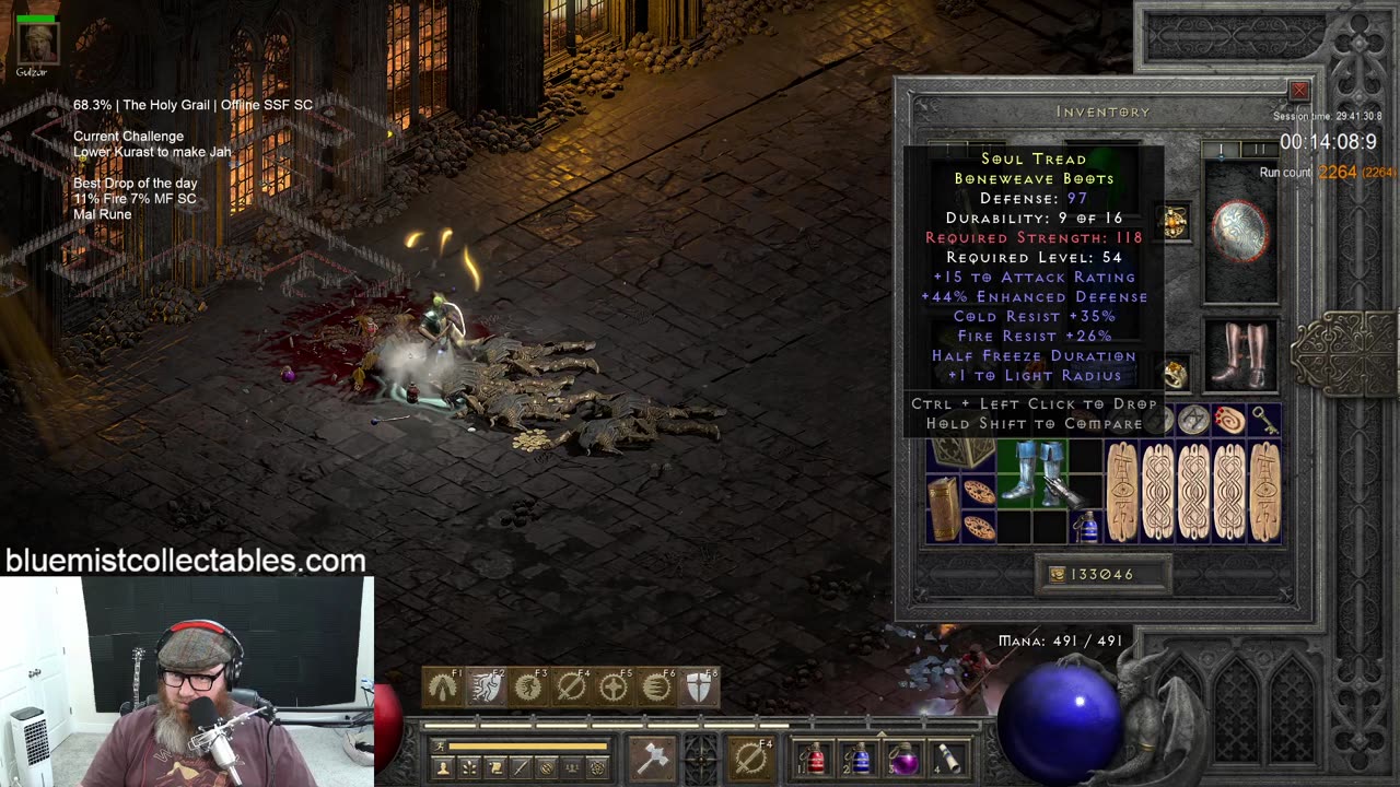 High Rune Farming to make Jah | Livestreaming | Diablo 2 Resurrection | Offline SSF Part 14