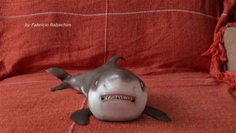 A smiling genius shark.