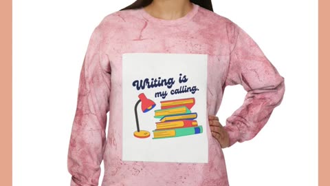 😍👏🔥💯 WRITING IS MY CALLING Unisex Color Blast Crewneck Sweatshirt 😍👏🔥💯