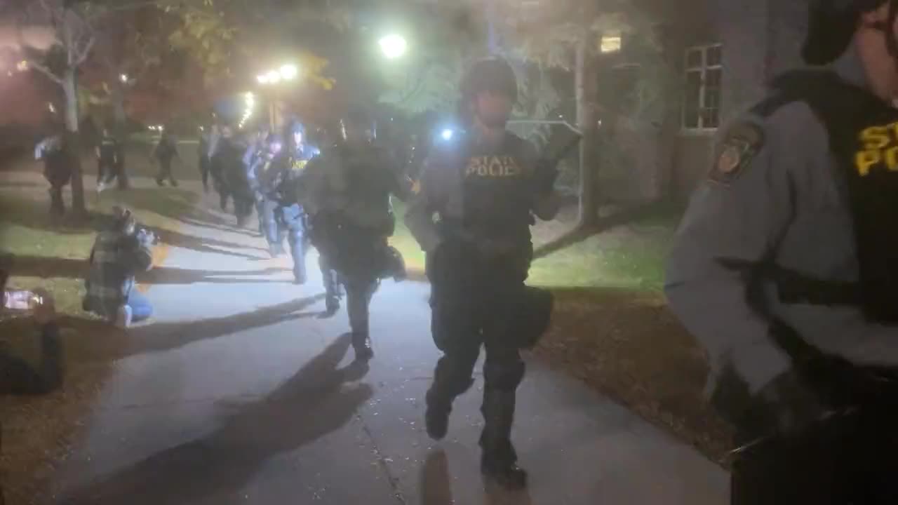 ANTIFA riot at Penn State 2
