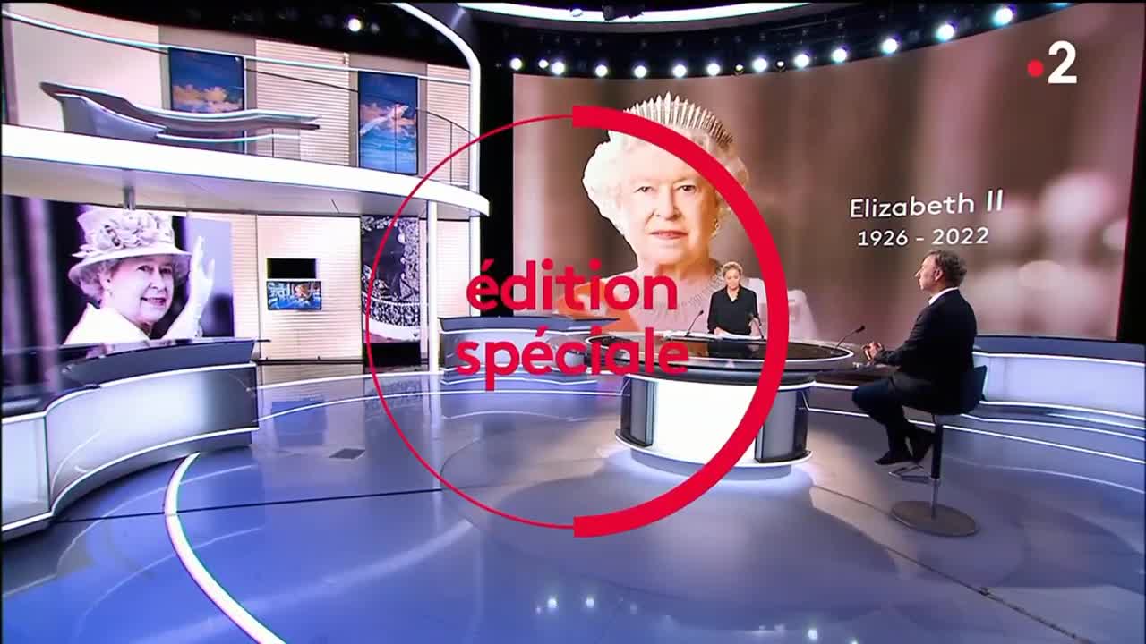 Annonce du décès de Sa Majesté la Reine Élisabeth II - France 2 (France)