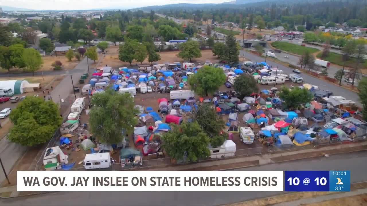 Gov. Inslee says state wants to move people living at I-90 homeless camp indoors as soon as possible