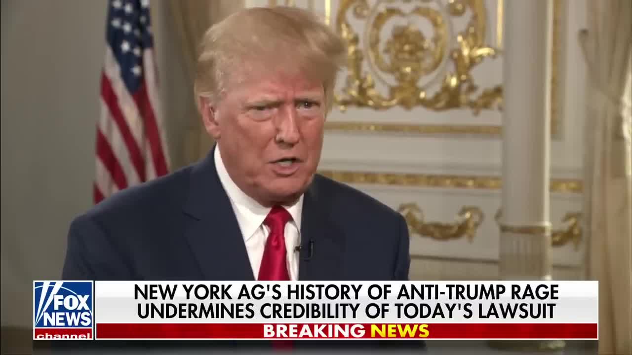 Donald Trump reacts to New York attorney general's civil lawsuit