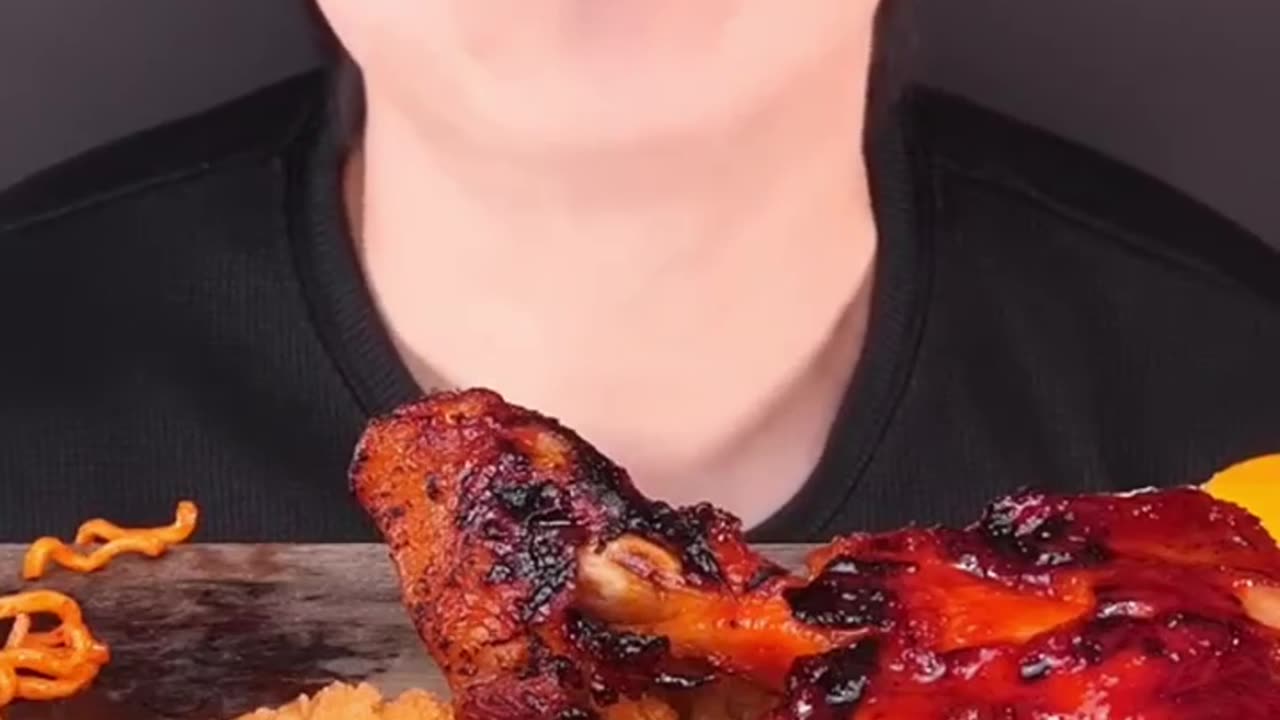 Chinese food eating video Savoring Delicious Bites