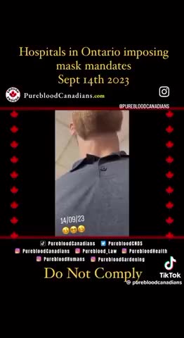 (Sept 14th 2023) Ontario man shows how it is done refusing to wear a mask- DO NOT COMPLY!