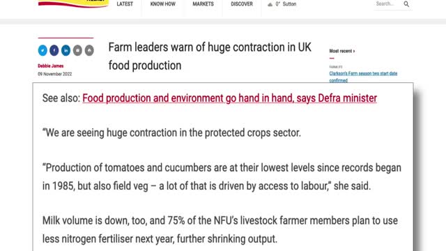 Food shortages: No longer tenable that they are unintended - UK Column News - 9th December 2022