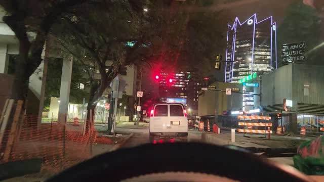 Downtown San Antonio Texas driving