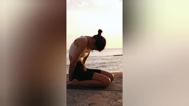 Yoga by the beach