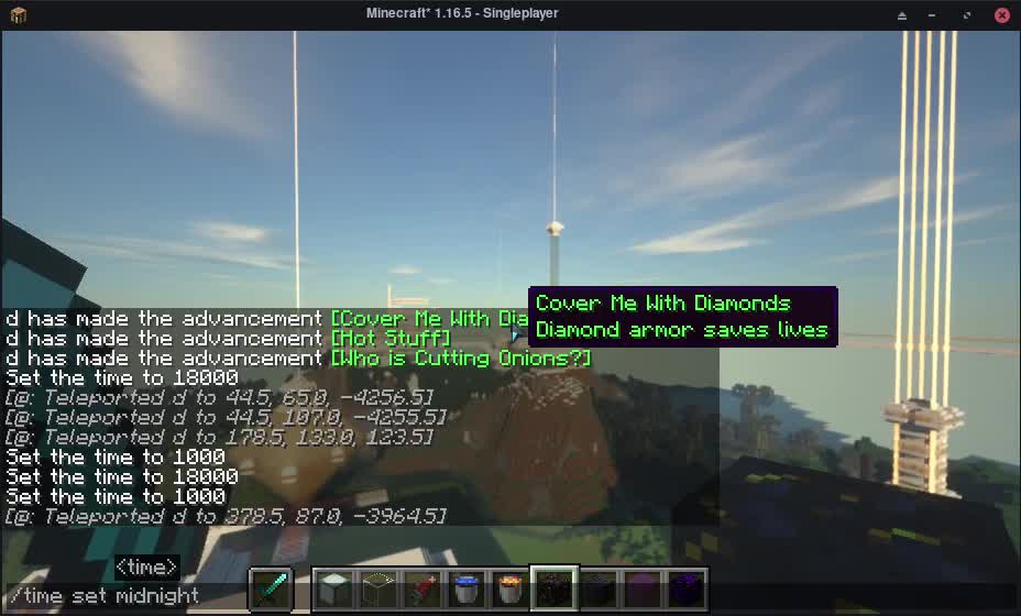 Arch Linux + Minecraft 1.16.5 + SEUS Shaderpack + SimpleScreenRecorder - Test 1