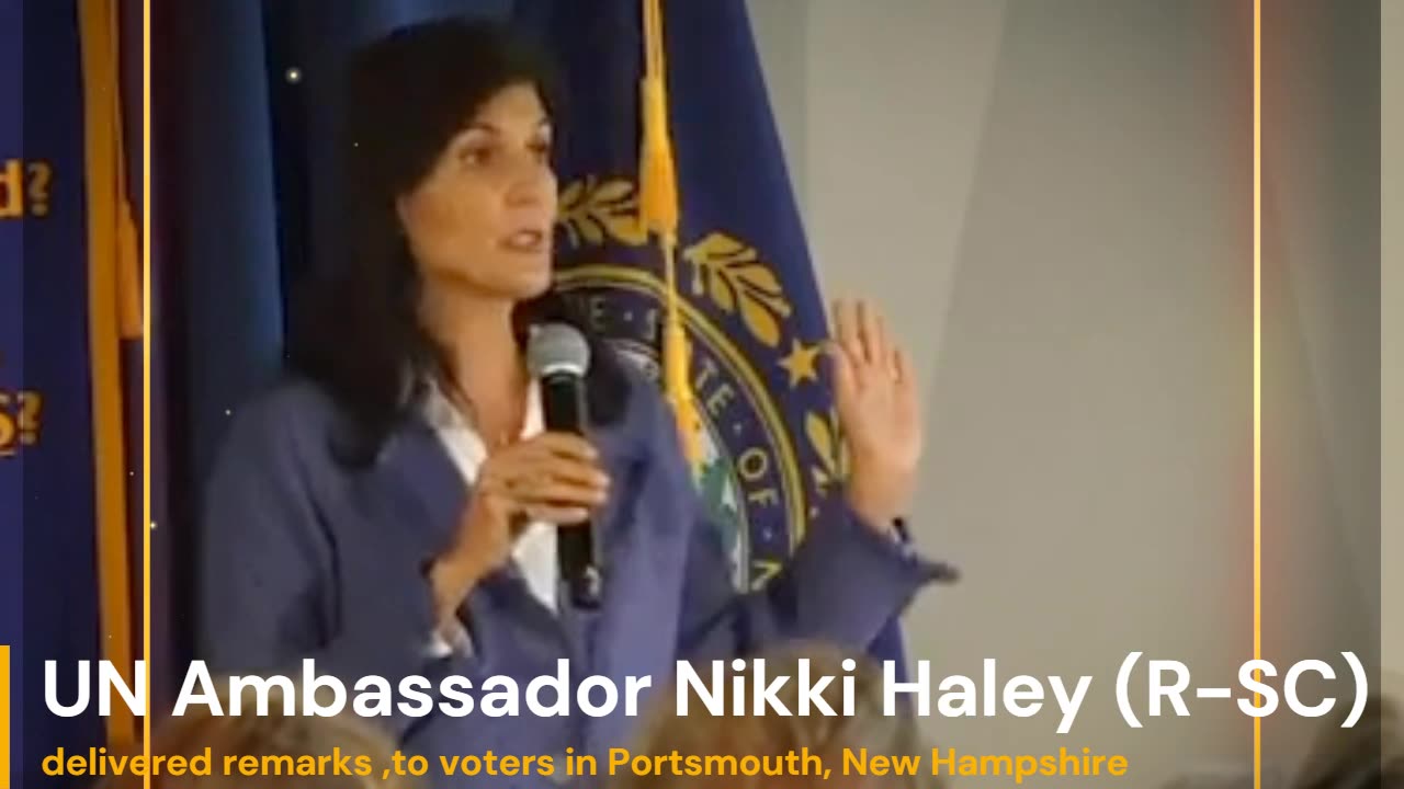 UN Ambassador Nikki Haley (R-SC) delivered remarks to voters in Portsmouth. News Hub77