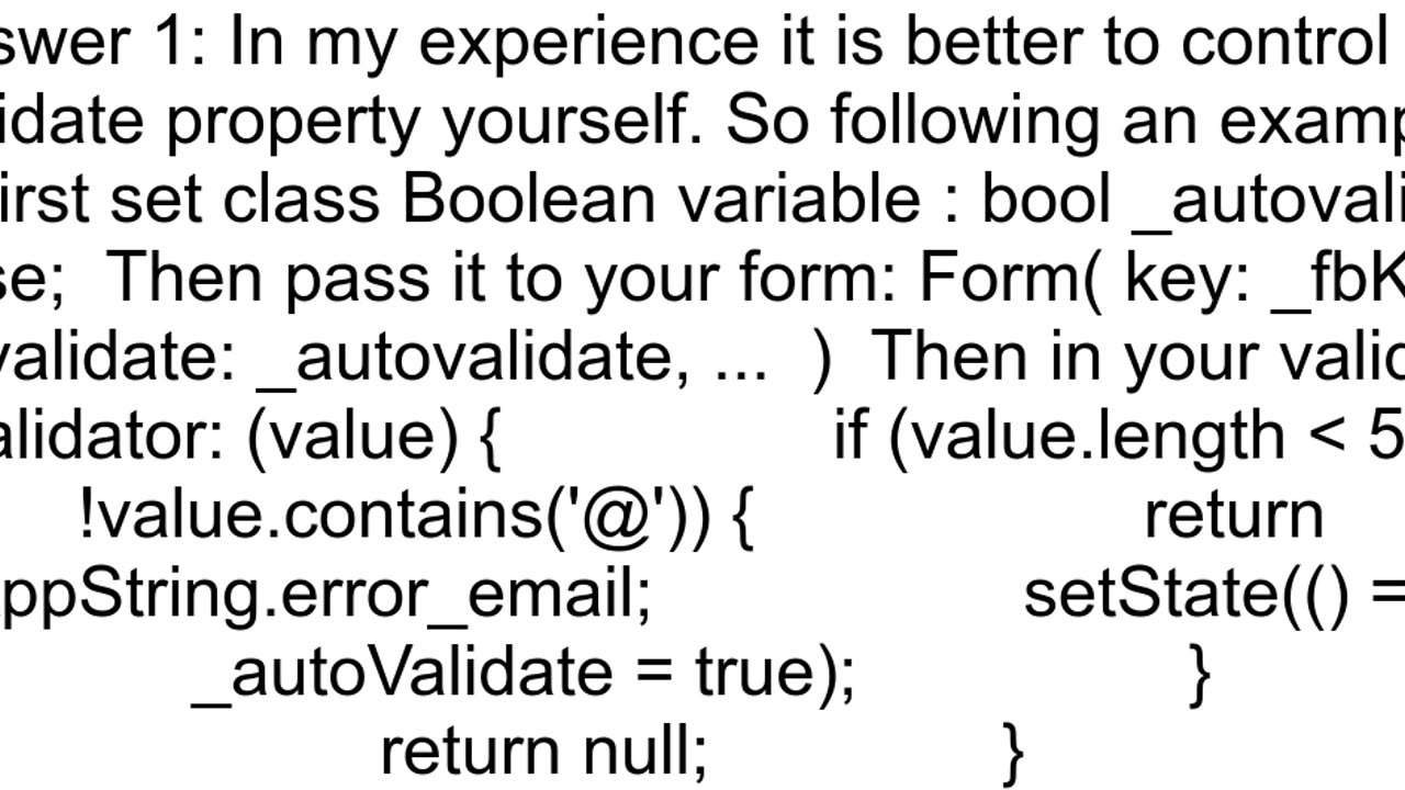 TextFormField displaying error message even after the values are inserted using Form Flutter