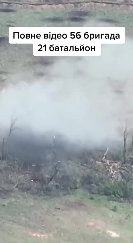 The moment of detonation of a Russian tank