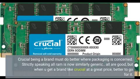 Crucial RAM 32GB DDR4 3200MHz CL22 (2933MHz oder 2666MHz) Laptop Arbeitsspeicher CT32G4SFD832A