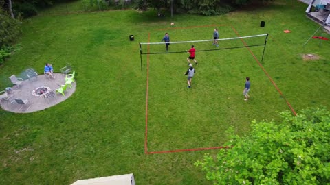 An Aerial View of Caleb's Party