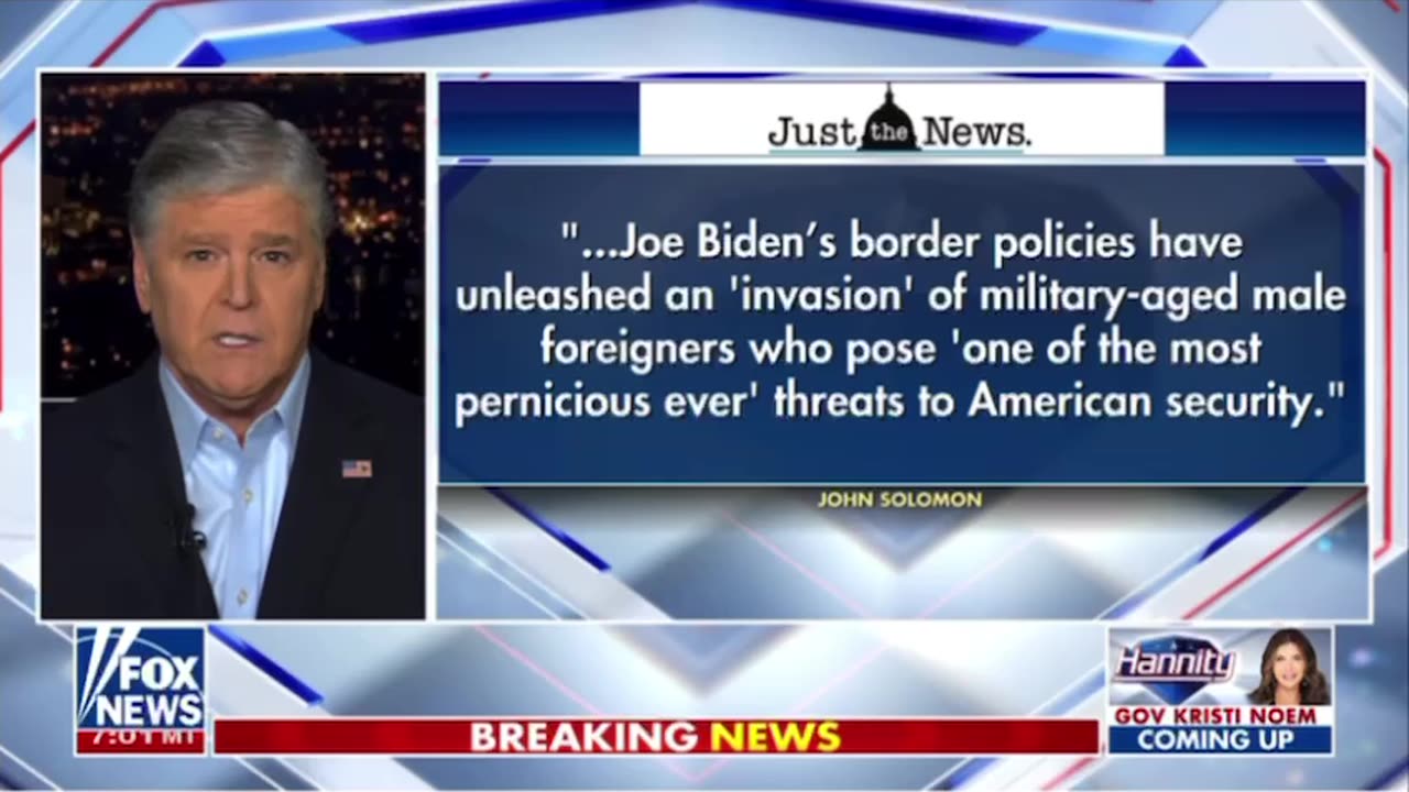 John Solomon reports former FBI officials warn House Speaker that the US is being invaded