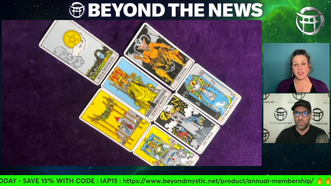 TarotByJanine BEYOND THE NEWS EXCERPT with JANINE & JEAN-CLAUDE