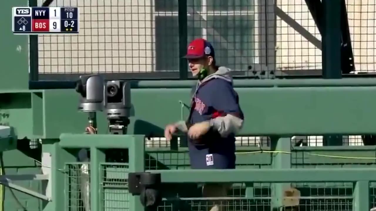 Fan snuck into Fenway during the Covid season