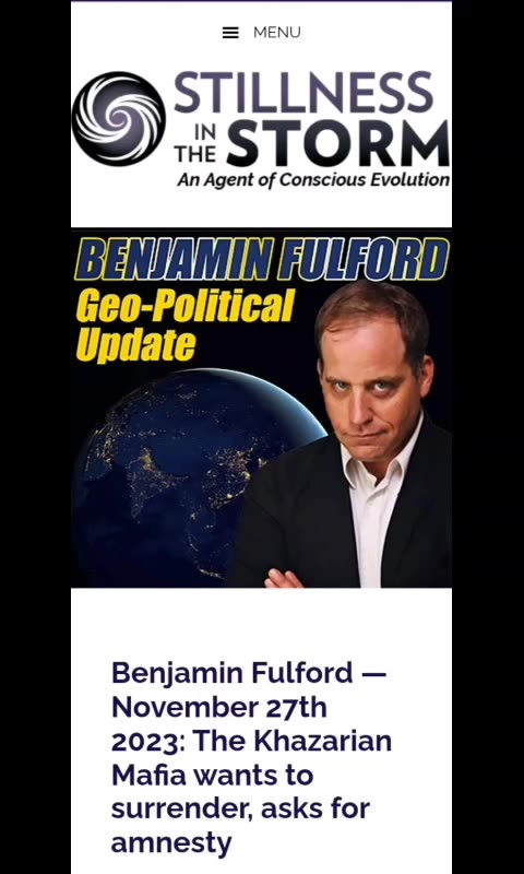 The Khazarian Mafia wants to surrender, asks for amnesty! - Benjamin Fulford