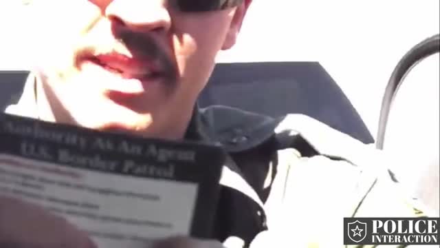 GUY HANDLES BORDER PATROL LIKE A BOSS!