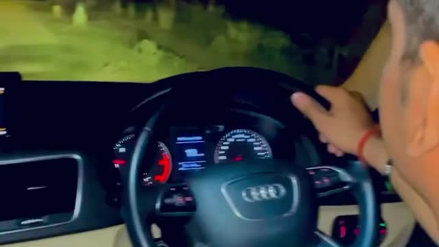 Night car driving