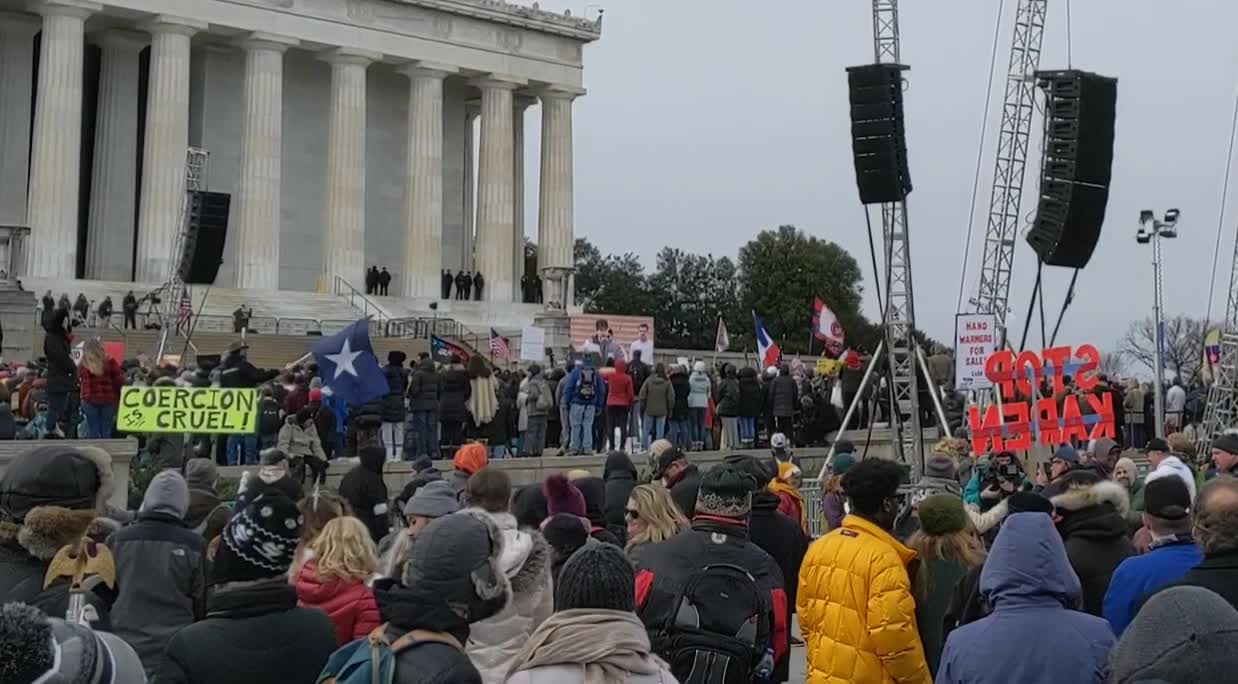 Kyle Warner clip -"Maybe Joe Rogan will" from Defeat the Mandates DC rally