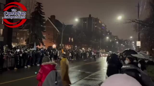 LARGE PROTEST OUTSIDE CHINESE CONSULATE 🇨🇳