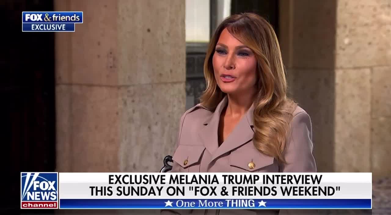 Melania will be on Fox & Friends, Sunday morning. Here is a sneak peak 😍