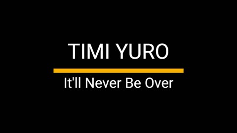 It'll Never Be Over - Timi Yuro