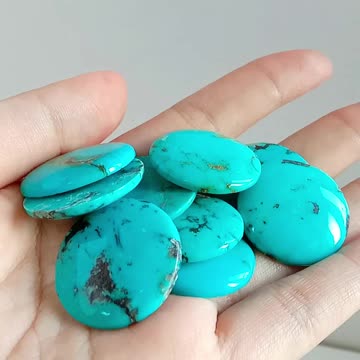 Natural turquoise round Cabochon 25mm*25mm big size Southwestern Stones native jewelry green cab