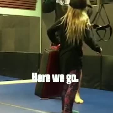 Dad and daughter sparring