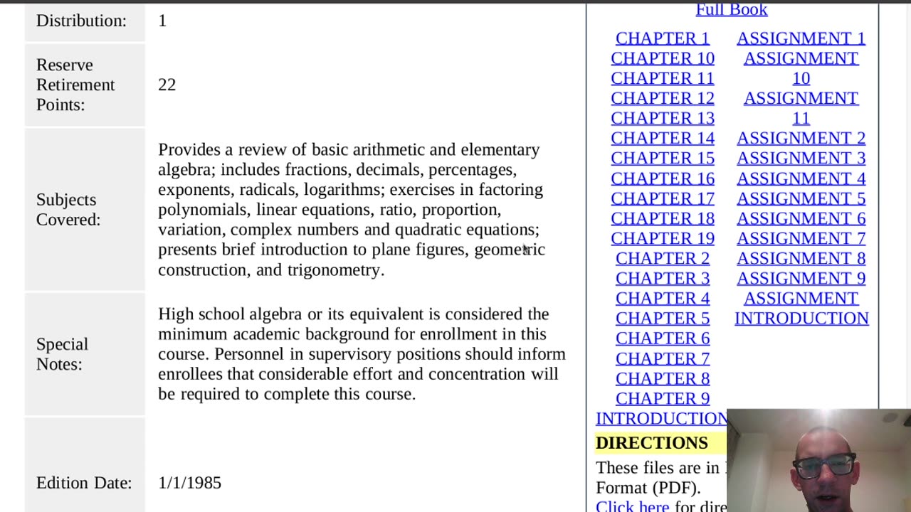 Summary of NAVEDTRA 14139 - Mathematics, Basic Math and Algebra