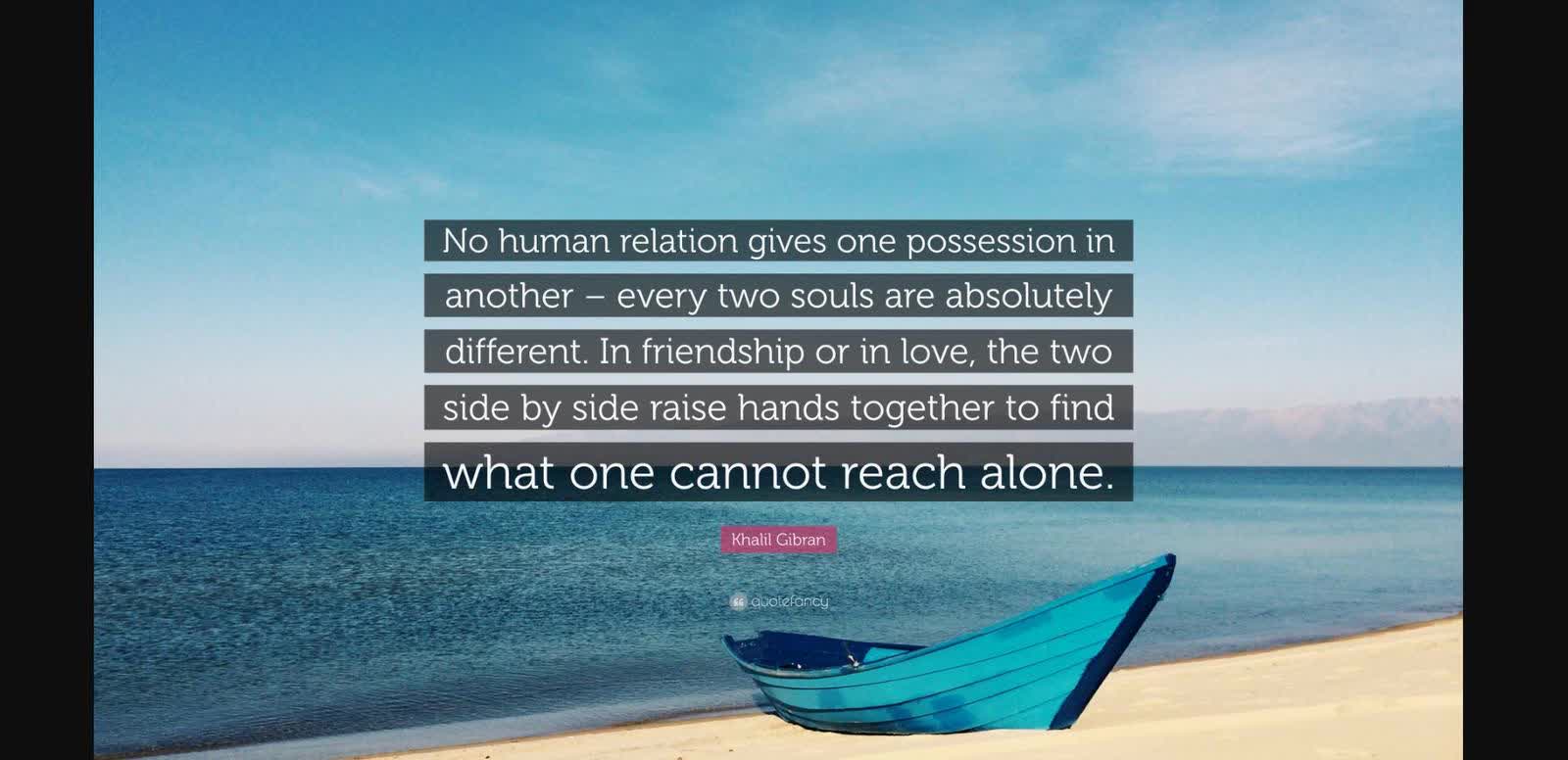 Soul of the EveryMan - Relationships: No one Possesses Another
