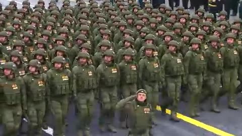 SMO(War) participants in the parade