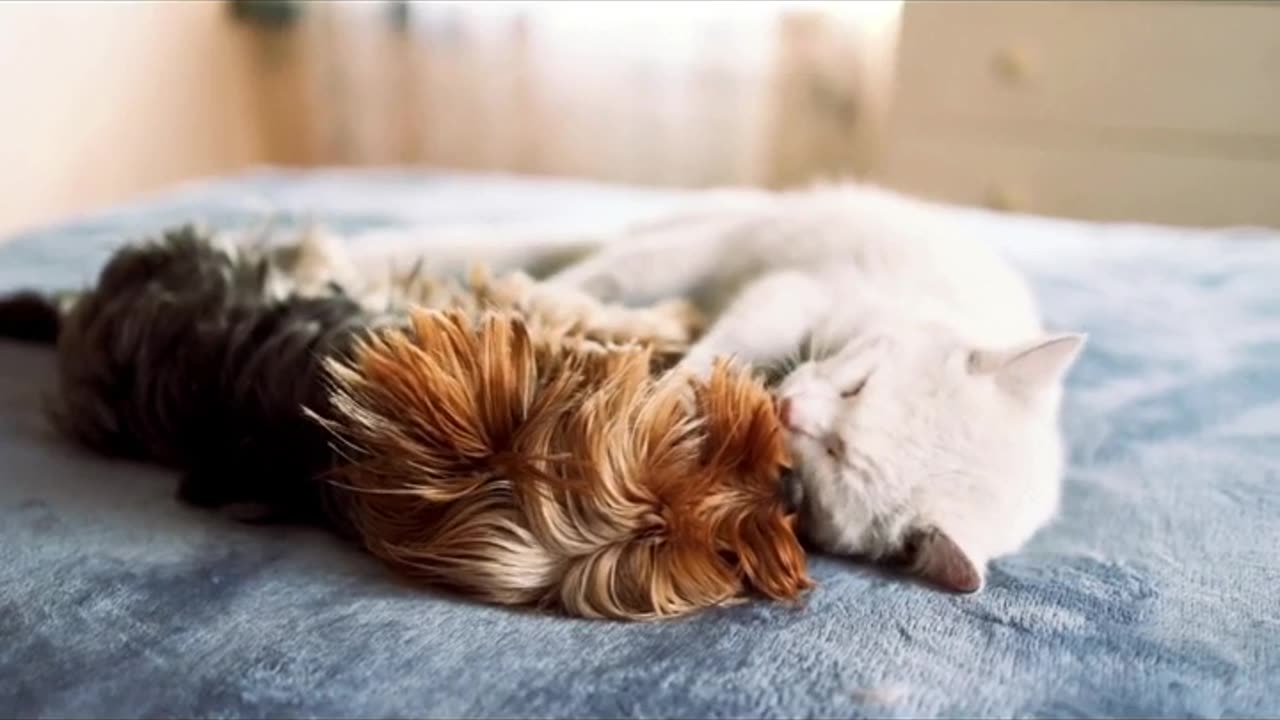 Cute Puppy Playing with the small Cat #puppy #youtubeshorts #viralvideo #doglife