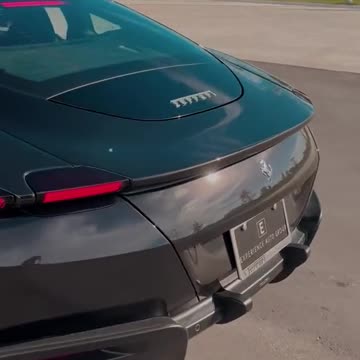 Ferrari Roma in the sunshine #car #ferrari #roma #sun #sunshine #black #anthracite #cars #fast #bold