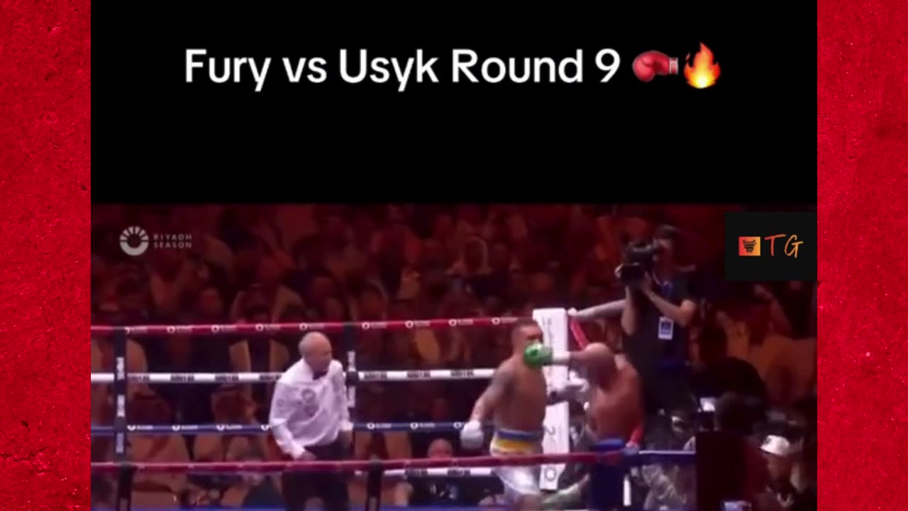 Fury vs Usyk - Round 9 !!! #TYSONFURY #usyk #usykfury #boxing #knockouts #viral