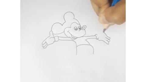 How to draw a mickey mouse