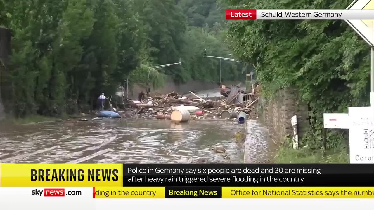 30 missing after houses collapse during severe floods in Germany