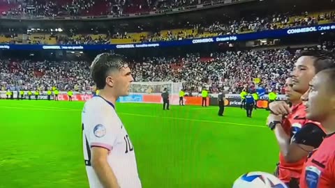 The referee also refused to shake Christian Pulisic's hand for what he did at full-time