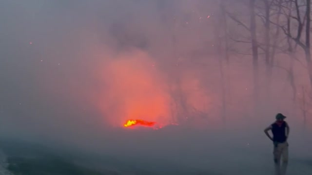 Forest Fire Comes Close to Homes