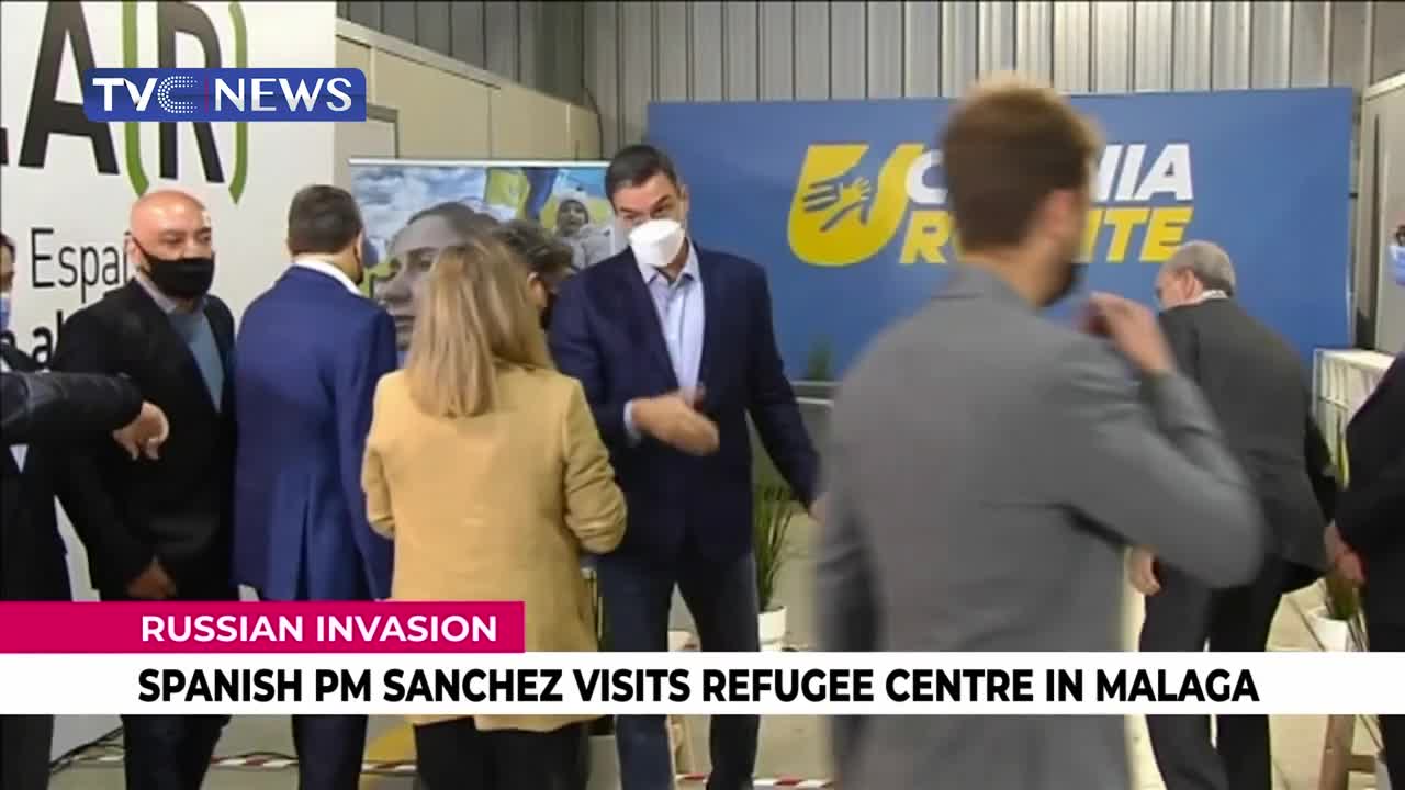 (SEE VIDEO) Spanish PM Sanchez Visits Refugee Centre in Malaga