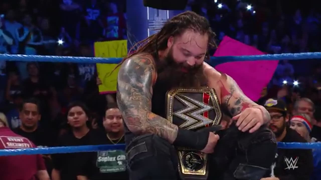 FULL MATCH _ Bray Wyatt vs. John Cena vs. AJ Styles – WWE Title Match_ SmackDow)