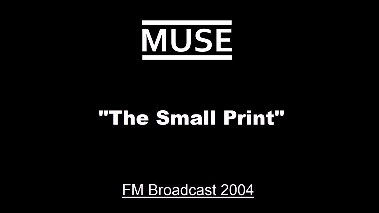 Muse - The Small Print (Live in Sydney, Australia 2004) FM Broadcast