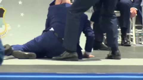 Joe Biden falls at the Air Force Graduation