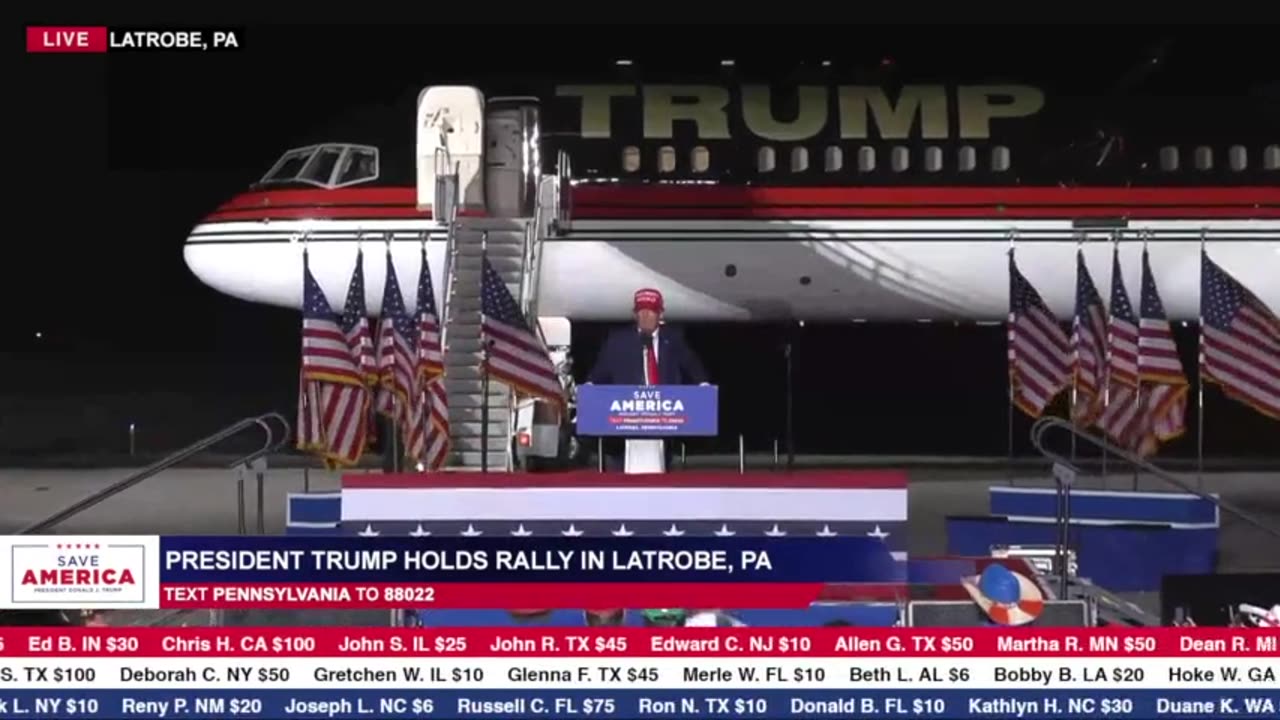 President Donald J. Trump in Latrobe, PA