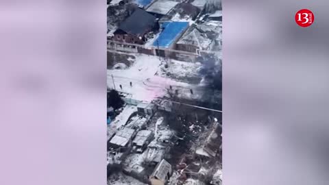 Drone first follows, then blows up Wagner" members carrying ammunition to Soledar